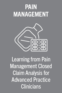 Learning from Pain Management Closed Claim Analysis for Advanced Practice Clinicians - Activity ID 3254 Banner